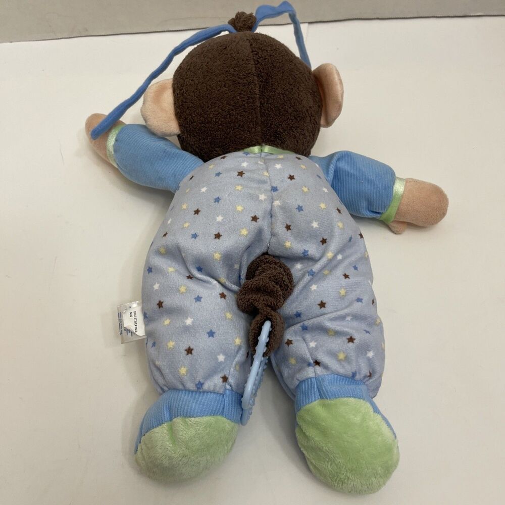 Garanimals Musical Monkey Plush Stuffed Animal 13 Inch Star Pjs Baby Crib Pull - Picture 2 of 4